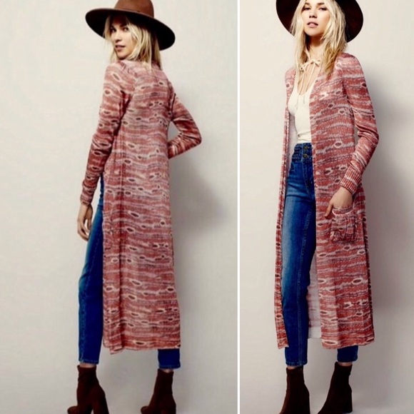 Free People Sweaters - Free People // Ikat Slinky Maxi Cardigan Sweater